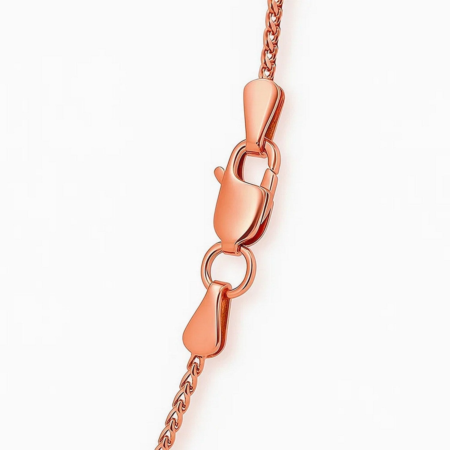 14k Rose Gold Round Wheat Chain (1.00 mm)