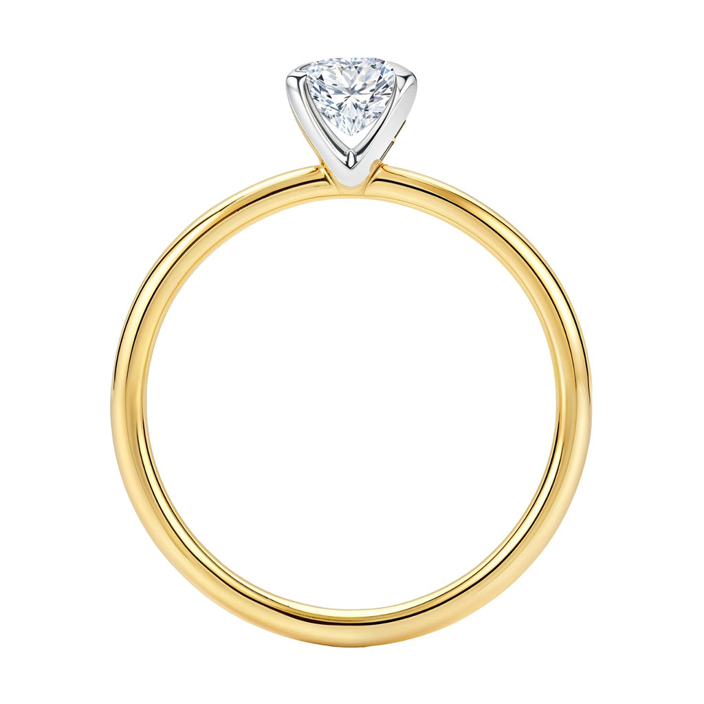 1.50Ct Emerald Lab Grown IGI G/VS1 Diamond Ring in 10K Yellow Gold