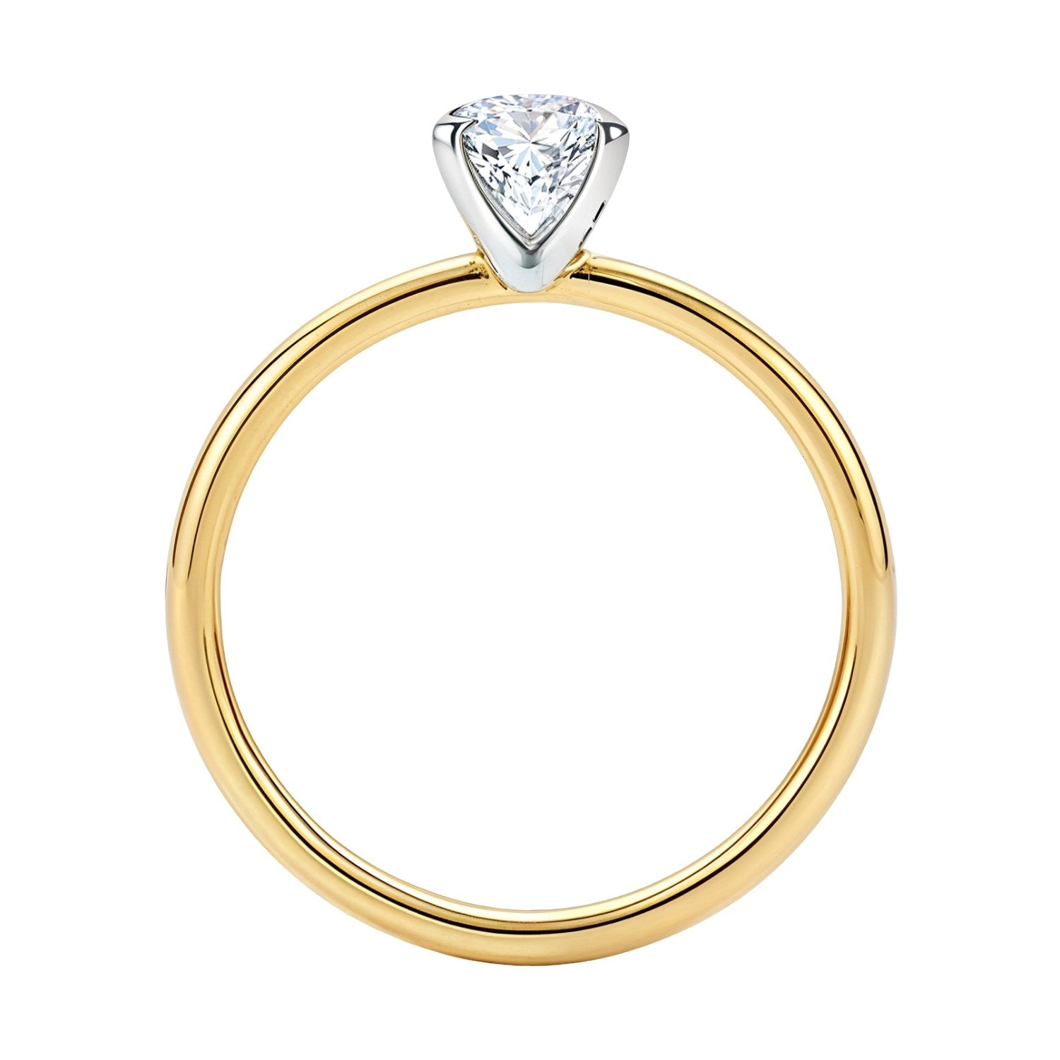 1 Carat Emerald Lab Grown IGI G/VS1 Diamond Solitaire Ring in 10K Yellow Gold