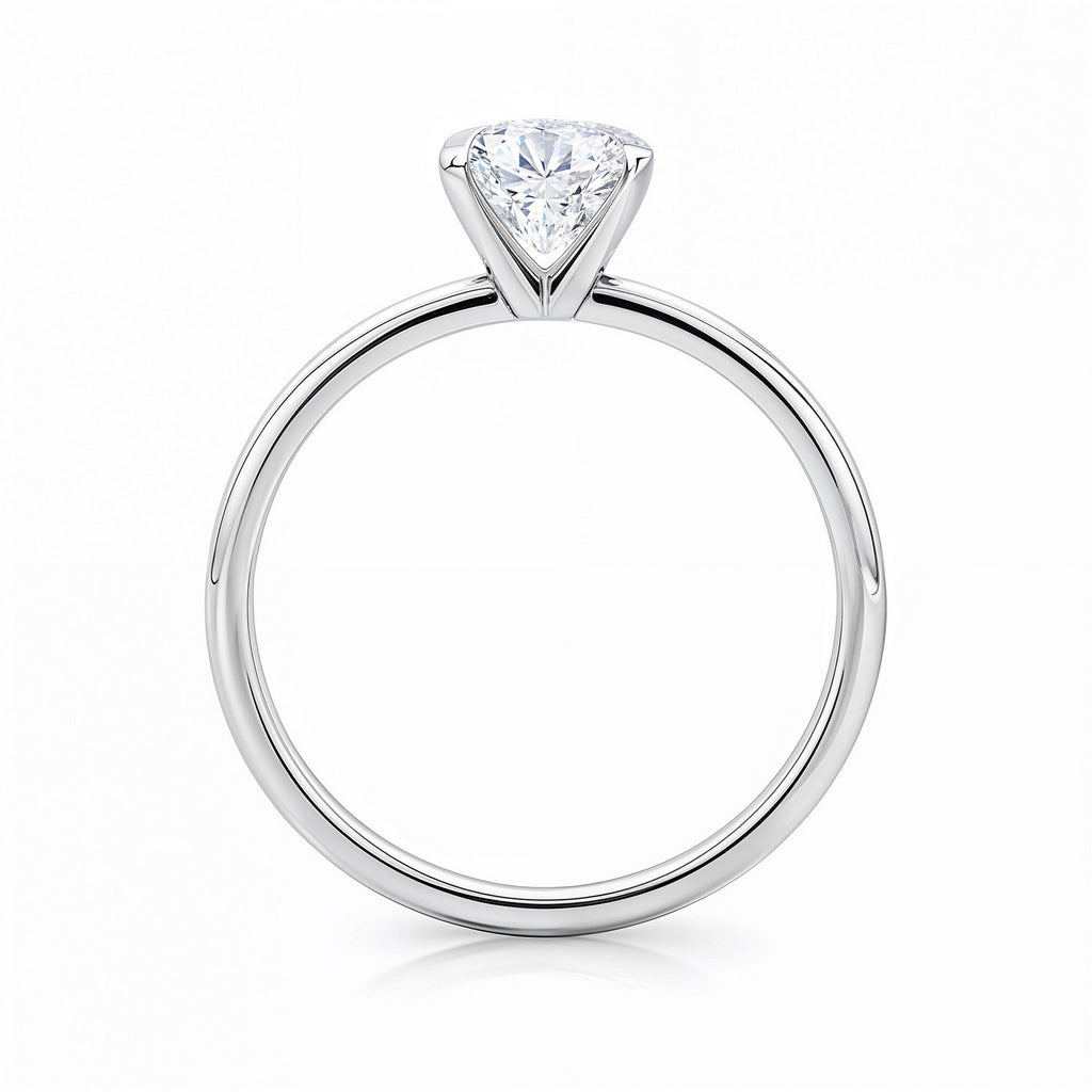 2 Carat Radiant Lab Grown IGI G/VS1 Diamond Solitaire Ring in 10K White Gold