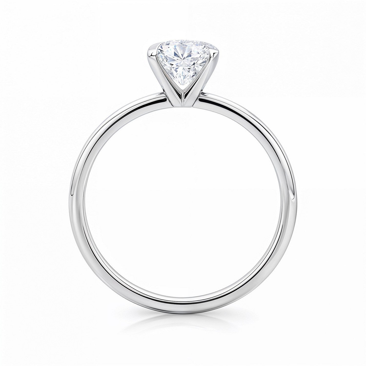 2 Carat Radiant Lab Grown IGI G/VS1 Diamond Solitaire Ring in 10K White Gold